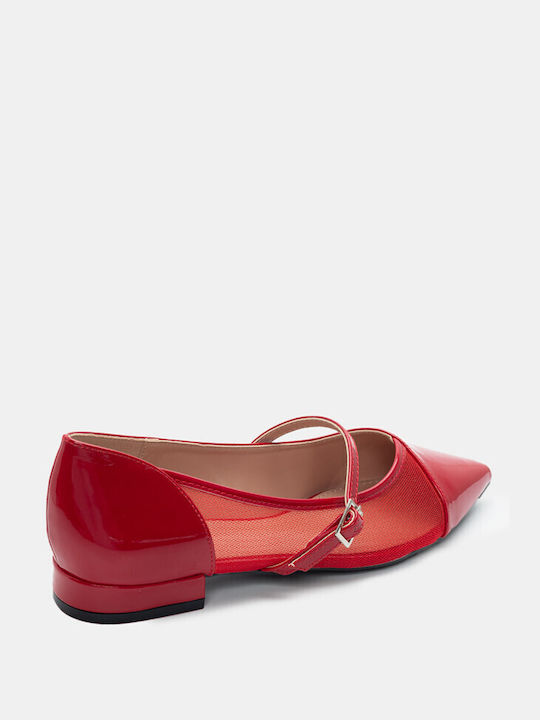 Luigi Pointy Ballerinas Red