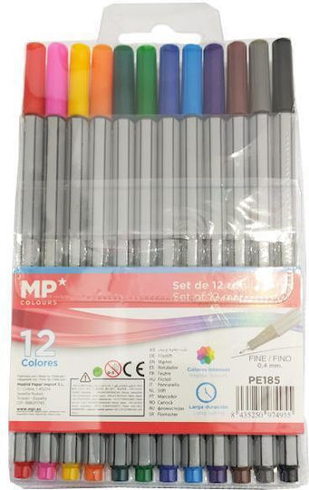Madrid Papel Μαρκαδόροι Σχεδίου 0.4mm Σετ 12 χρώματα