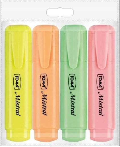 Toma Highlighters Pastel 4pcs (Μiscellaneous Colours)