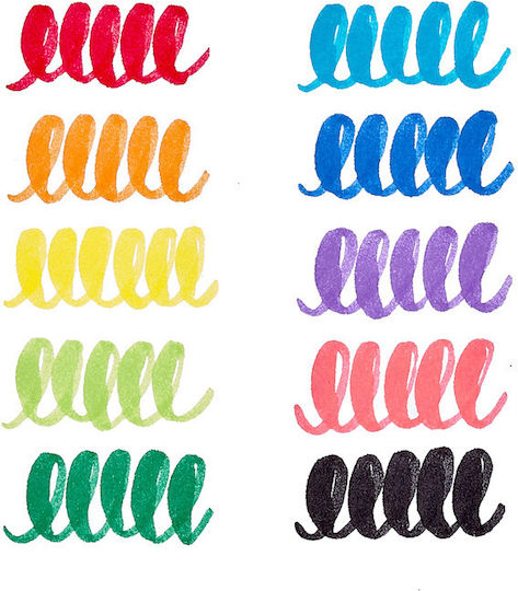 Ooly Zeichenmarker Big Bright Brush 10Stück