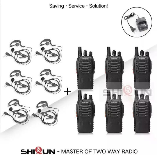 Stație radio Baofeng Bf-888s Walkie Talkie Putere de ieșire 5W Baterie 1500mAh 6 bucăți-6hd