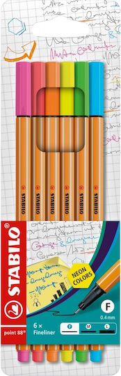 Stabilo Μαρκαδόροι Σχεδίου 0.4mm Σετ 6 χρώματα