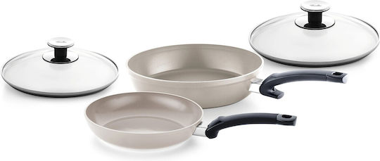 Fissler Ceratal Comfort Σετ Τηγάνια από Αλουμίνιο Grey με Αντικολλητική Επίστρωση 4τμχ