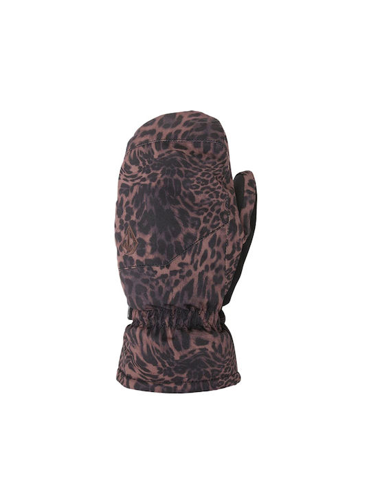 Volcom Upland Snow Mittens Women's Ski & Snowboard Gloves Brown
