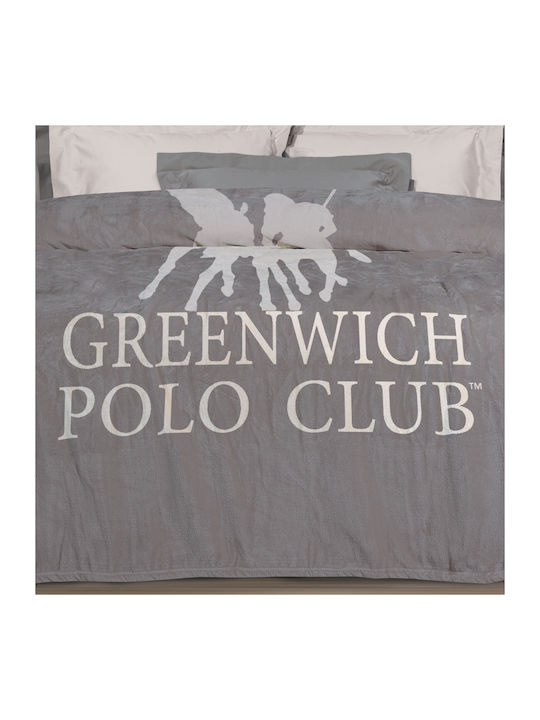 Greenwich Polo Club Blanket Fleece Queen 220x240cm 3489 Grey