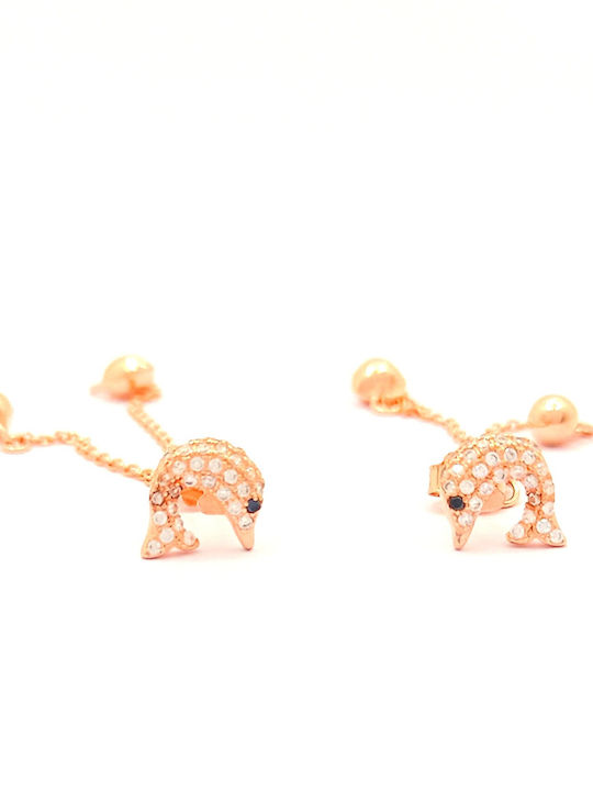 PS Silver Earrings made of Silver Gold Plated with Stones