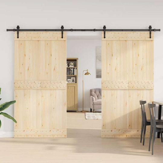 vidaXL Mecanism Pentru Ușă Glisantă De 305cm Negru