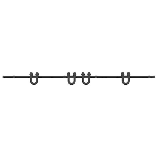 vidaXL Schiebetürmechanismus Für Türknaufe 366cm Schwarz