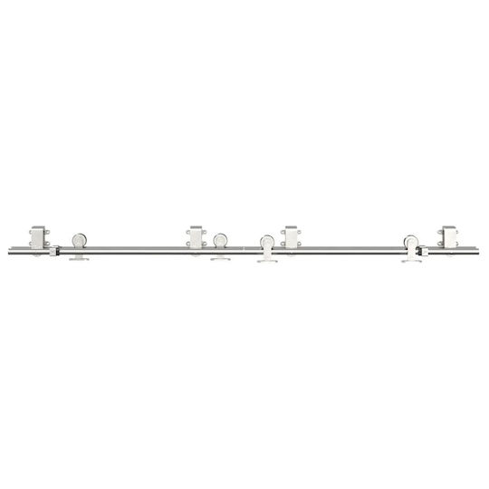 vidaXL Μηχανισμός Συρόμενης Μεσόπορτας 183cm Ασημί