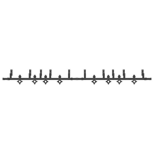 vidaXL Sliding Door Mechanism for Middle Door 305cm Black