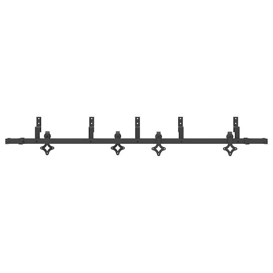 vidaXL Sliding Door Mechanism for Middle Door 213.5cm Black