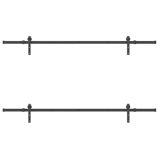 vidaXL Schiebetürmechanismus Für Türknaufe 213.5cm Schwarz