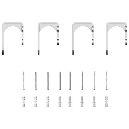 vidaXL Μηχανισμός Συρόμενης Μεσόπορτας 183cm Ασημί