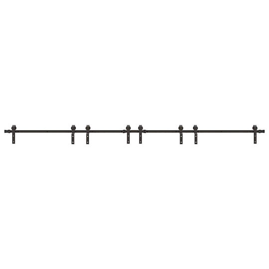 vidaXL Sliding Door Mechanism for Middle Door 400cm Black