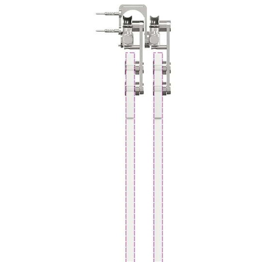 vidaXL Μηχανισμός Συρόμενης Μεσόπορτας 366cm Ασημί