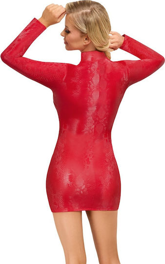 Cottelli Collection Μίνι Sexy Φόρεμα Κόκκινο