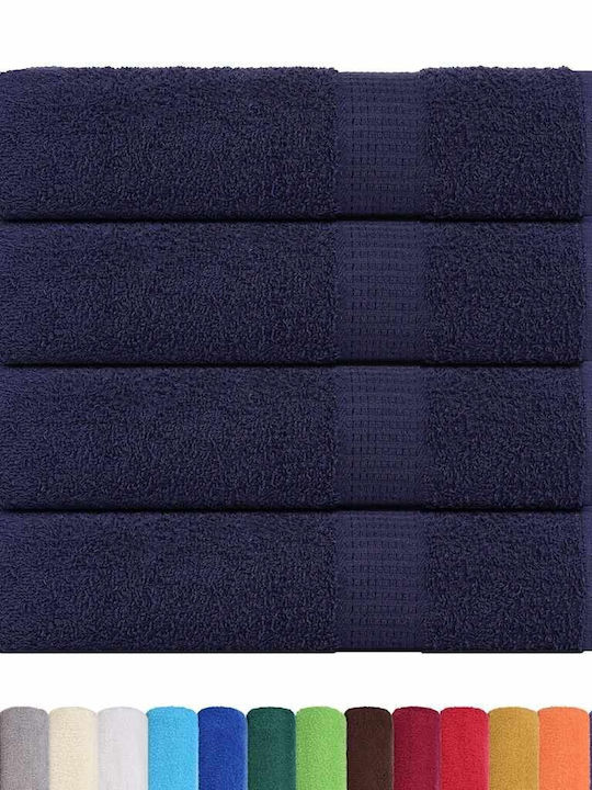 vidaXL 4pc Bath Towel Set 70x140cm. Blue