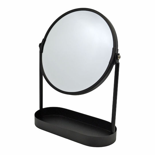 Ankor Double Sided Tabletop Makeup Mirror Black