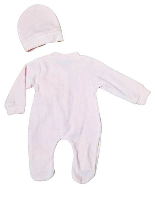 Annora Baby Φορμάκι Βελουτέ Ροζ