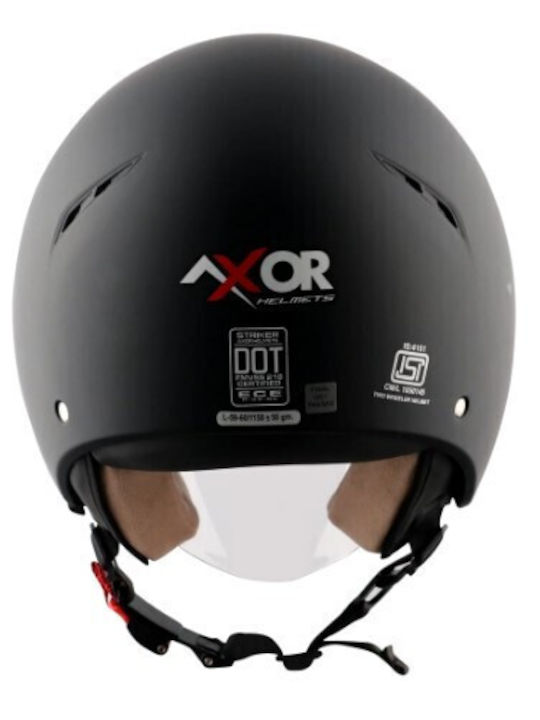 Axor Striker Matt Black Motorcycle Helmet Jet ECE 22.06 1150gr with Sunvisor