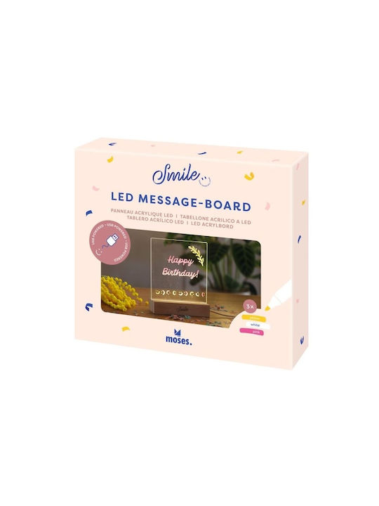 Moses Διακοσμητικό Φωτιστικό LED Θερμό Λευκό 15x18x4.5εκ.