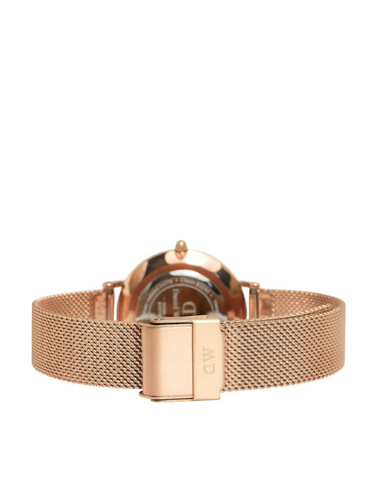 Daniel Wellington Classic Petite Дамски Часовник 32mm Кварцов с Розова Златна Метална Верижка