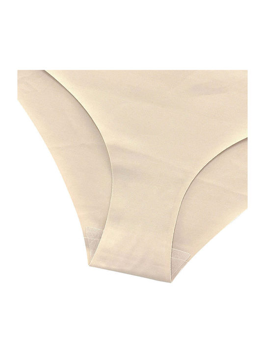 Damen Slip Nahtlos Beige