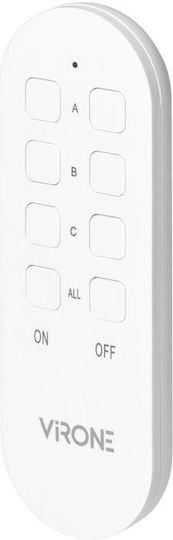 Mini Wireless Socket Virone Rs-10 Gs 2300w Schuko Ip20 Remote Control White
