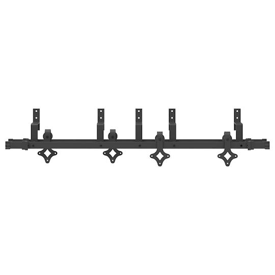 vidaXL Sliding Door Mechanism for Interior Door 152.5cm Black