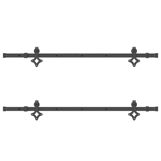 vidaXL Sliding Door Mechanism for Interior Door 152.5cm Black