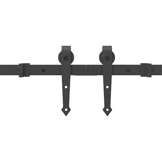 vidaXL Μηχανισμός Συρόμενης Μεσόπορτας 427cm Μαύρος