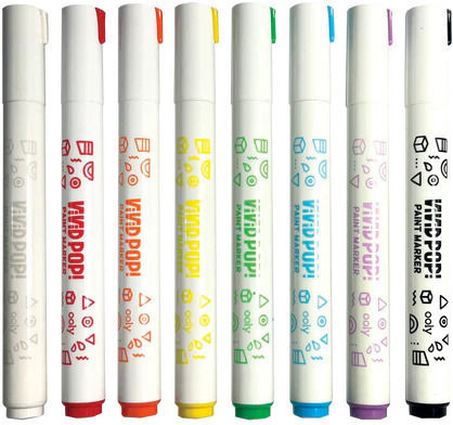 Vivid Pop Paint Markers Set 8 Classic