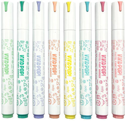 Vivid Pop Paint Markers Set 8 Pastel