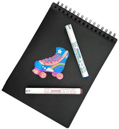 Set de Markere de Vopsea Vivid Pop 8 Metalice