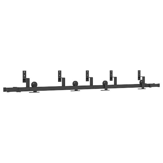 vidaXL vidaXL Sliding Door Mechanism for Middle Door 213.5cm Black