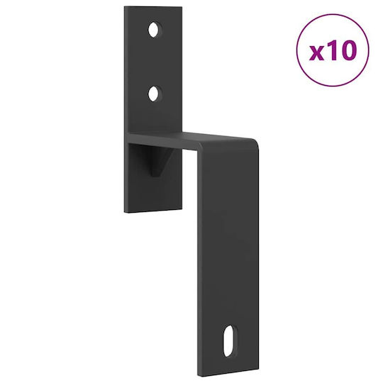 vidaXL Sliding Door Mechanism for Middle Door 427cm Black