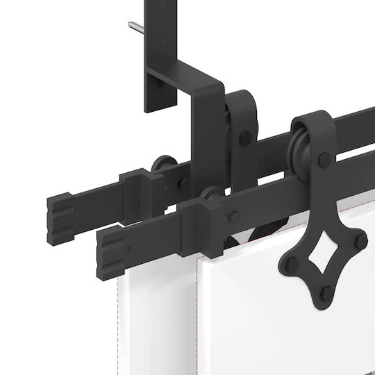 vidaXL Sliding Door Mechanism for Middle Door 427cm Black