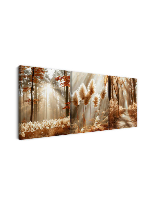 Decowalls Τρίπτυχος Πίνακας σε Καμβά 90x180cm