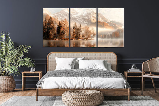 Decowalls Dreifach Gemälde auf Leinwand 90x180cm
