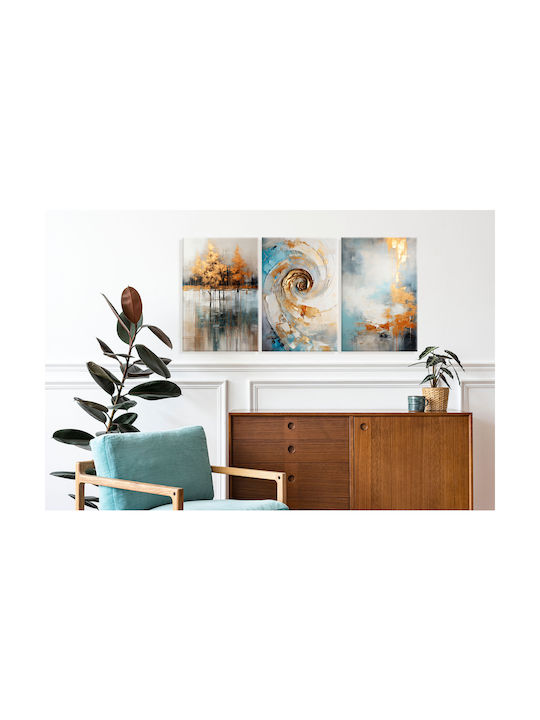 Decowalls Τρίπτυχος Πίνακας σε Καμβά 60x120cm