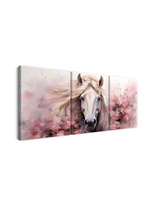 Decowalls Τρίπτυχος Πίνακας σε Καμβά 60x120cm
