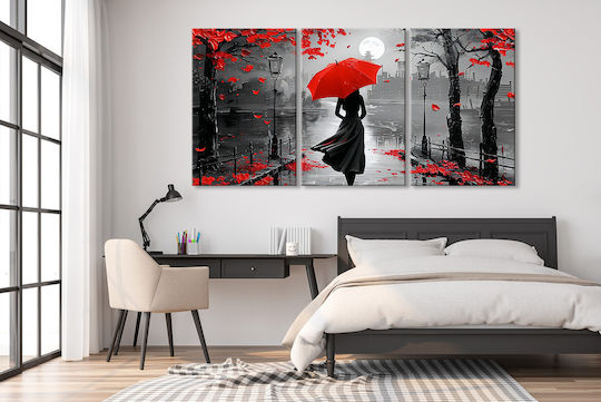Decowalls Τρίπτυχος Πίνακας σε Καμβά 60x120cm
