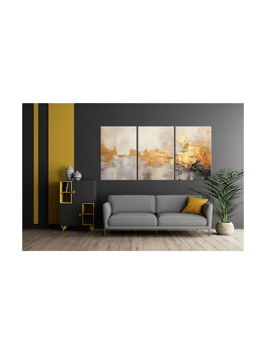 Decowalls Τρίπτυχος Πίνακας σε Καμβά 60x120cm