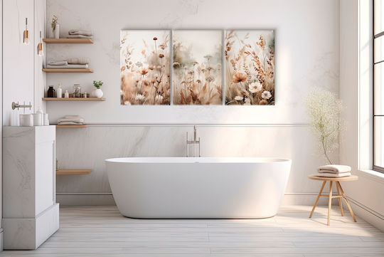 Decowalls Dreifach Gemälde auf Leinwand 60x120cm