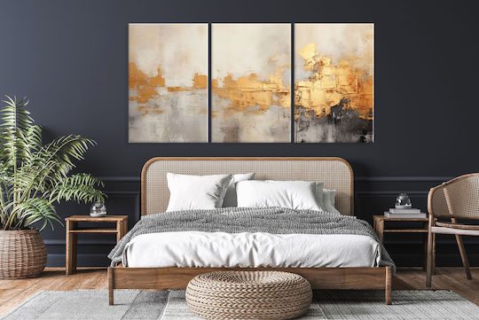 Decowalls Τρίπτυχος Πίνακας σε Καμβά 60x120cm