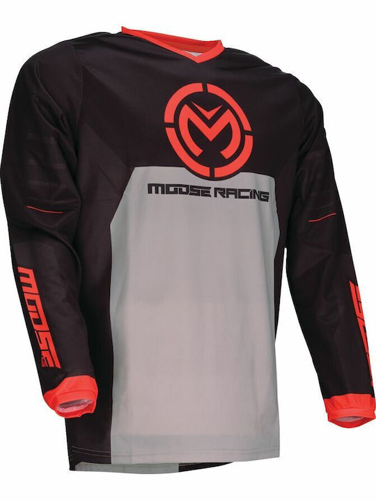 Moose Racing Qualifier Ανδρική Μπλούζα Motocross Μακρυμάνικη Μαύρο Χρώμα