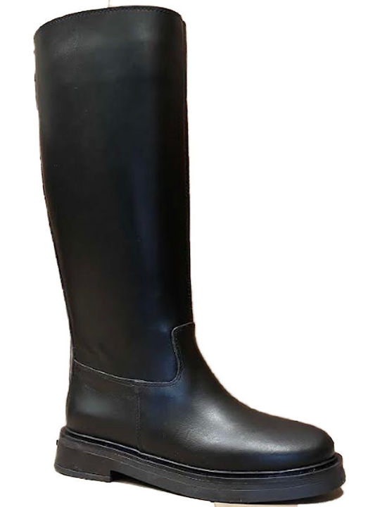 Synthetic Leather Women's Boots Black