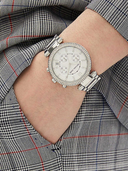 Michael Kors Parker Ρολόι Μπαταρίας με Μεταλλικό Μπρασελέ