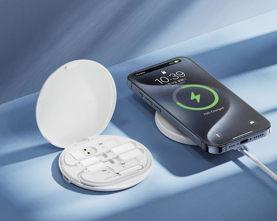 XO Kabelloses Ladegerät (Qi Pad) 15W Stromlieferung Weißs (CX031)