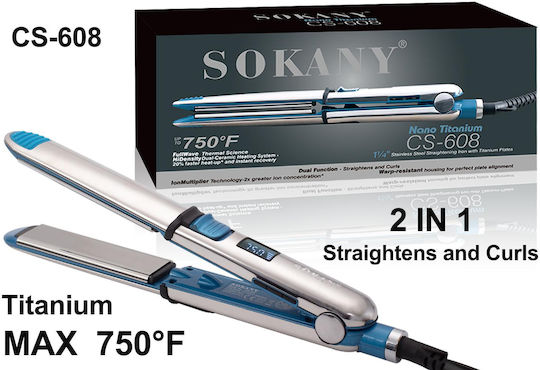 Sokany CS-608 Nano Titanium 750F Hair Straightener 50W